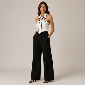 Women's white meryl side view — versatile — Meryl Tie Shirt for every occasion — Sonverdano