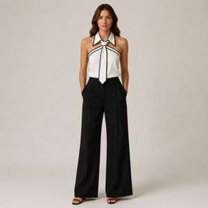 Women's white meryl front view — versatile — Meryl Tie Shirt for every occasion — Sonverdano