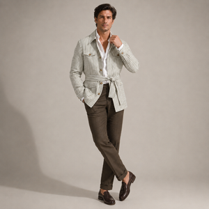 Men's cotton jacket close-up — outerwear — Leo Vanderbilt Jacket for every occasion — Sonverdano