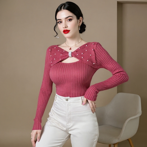 Unisex gold sweater close-up 6 — cozy for every occasion — Diamond Butterfly Sweater — Sonverdano