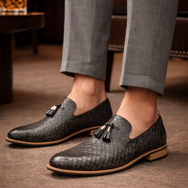 Ludo Weave Leather Loafers