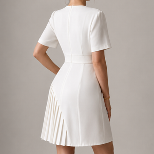 Women's dress styled look — chic — Merelin Pleated Dress for every occasion — Sonverdano