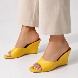 Women's heels back view — elegant — Christina Wedge Sandals for every occasion — Sonverdano