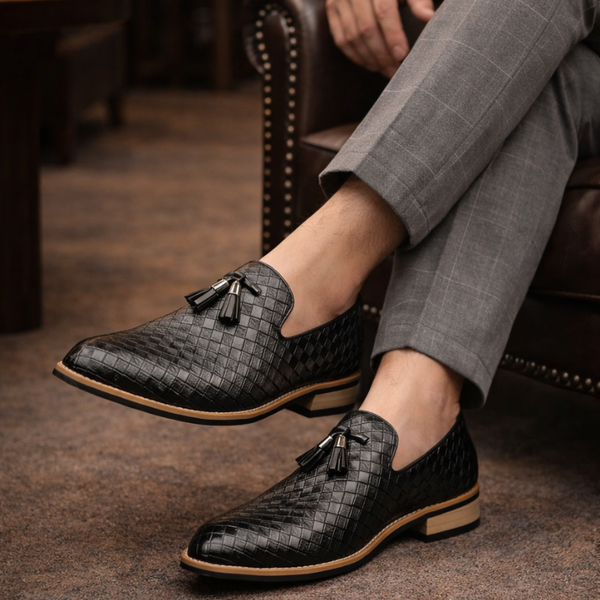 Ludo Weave Leather Loafers