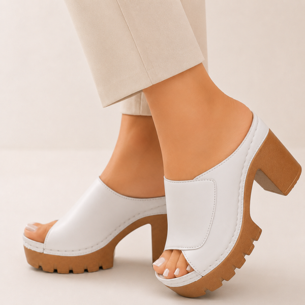 Women's heels side view — elegant — Ambre Heeled Sandals for every occasion — Sonverdano