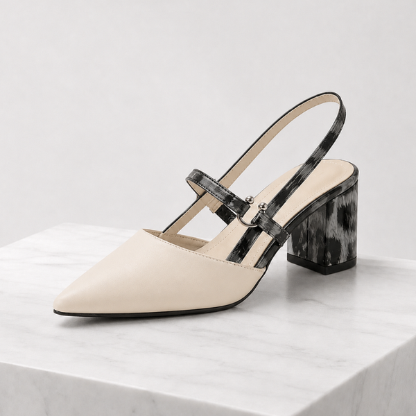 Women's silver heels back view — elegant — Taisia Pointed Toe Heels — Sonverdano