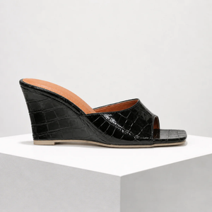 Women's heels back view — elegant — Christina Wedge Sandals for every occasion — Sonverdano