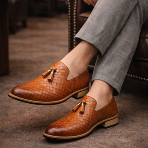 Ludo Weave Leather Loafers