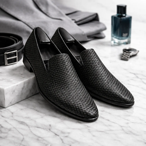 Men's velvet shoes side view — versatile — Benedict Velvet Flat Shoes — Sonverdano