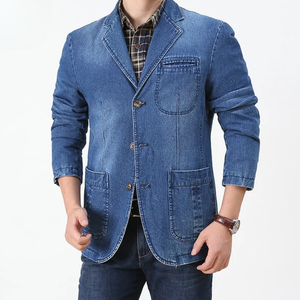 Men's denim denim blazer styled look — smart casual — Mateo Denim Blazer — Sonverdano