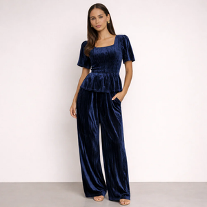 Women's black apparel velvet high-waisted — formal wear