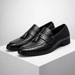 Men's lace loafers front view — versatile — Tino Croc Loafers for every occasion — Sonverdano