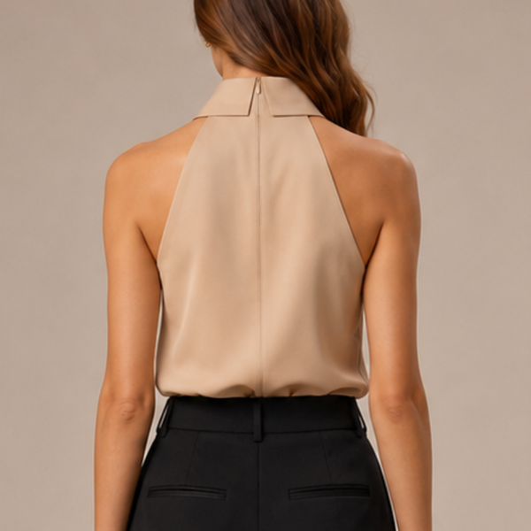 Women's meryl back view — versatile — Meryl Tie Shirt for every occasion — Sonverdano