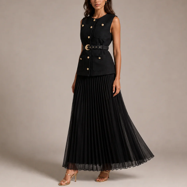 Women's chiffon dress styled look — chic — Cosette 2 Piece Set for every occasion — Sonverdano