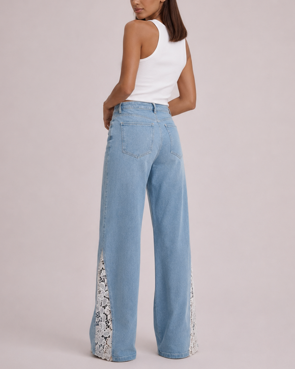 Sabrina Rhinestone Heart Jeans