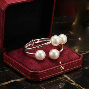 Aura Double Pearl Bangle