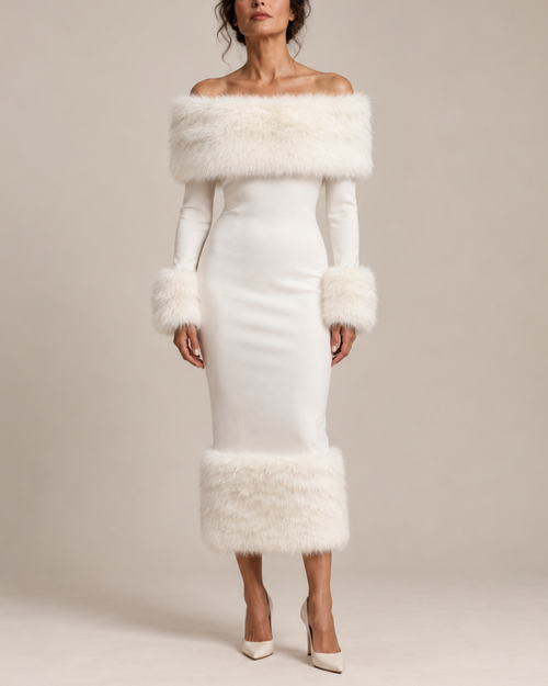 Noella Off-Shoulder Midi Dress