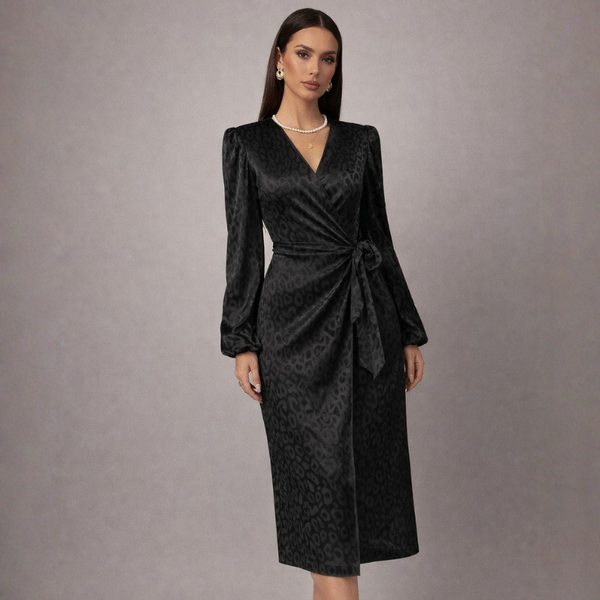 Nica Leopard Wrap Dress