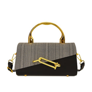 Women's stone crossbody bag back view 8 — everyday — PR-0613 - Women Rhinestone Crossbody Handbag PU Leather — Sonverdano