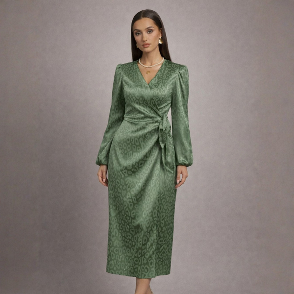 Nica Leopard Wrap Dress