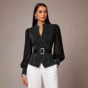 Women's denim dea side view — versatile — Dea Medina Summer Top for every occasion — Sonverdano