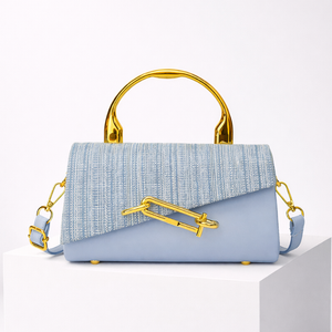 Women's white handbag front view — everyday — PR-0613 - Women Rhinestone Crossbody Handbag PU Leather — Sonverdano