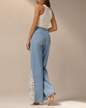 Sabrina Rhinestone Heart Jeans