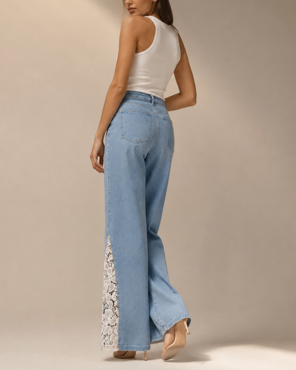 Sabrina Rhinestone Heart Jeans