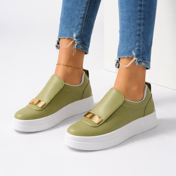 Gold Olive Shoes