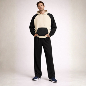 Men's khaki fleece set close-up — coordinated — Louis Fleece 2 Piece Set — Sonverdano