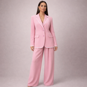 Women's pink sky alternate angle — versatile — Sky Line 2-Piece Suit — Sonverdano