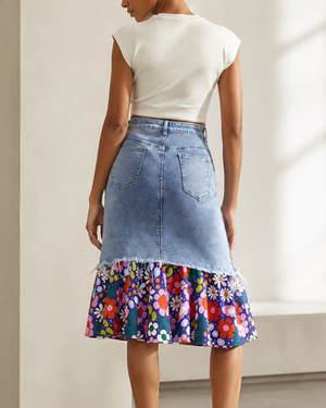 Lucia Denim Midi Skirt
