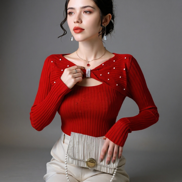 Unisex gold sweater back view 2 — cozy for every occasion — Diamond Butterfly Sweater — Sonverdano