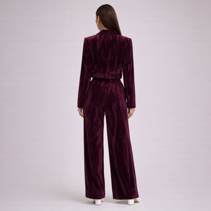 Women's silk set styled look — coordinated — Djuna Velvet 2 Piece Set — Sonverdano