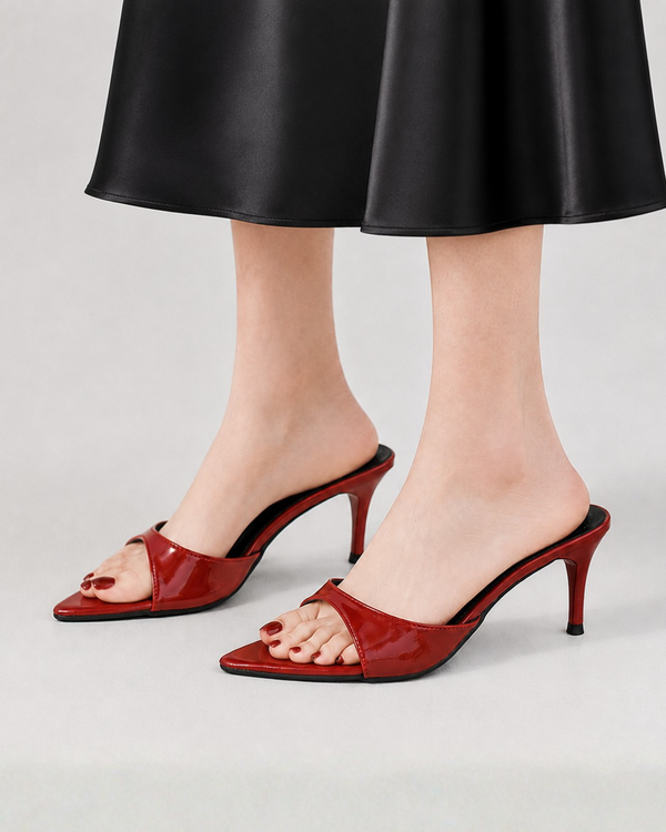 Women's heels front view — elegant — Gia Pointed Toe Mules for every occasion — Sonverdano