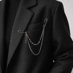 Women's fashion item styled look 5 — everyday — Shine Chain Lapel Pins — Sonverdano