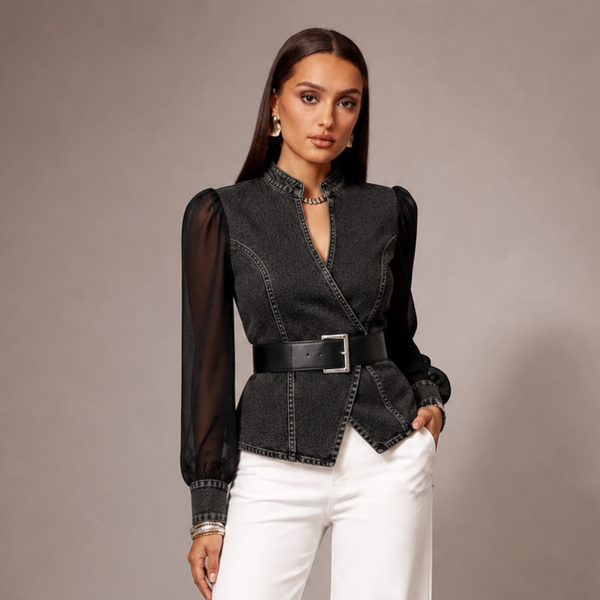 Women's denim dea back view — versatile — Dea Medina Summer Top for every occasion — Sonverdano