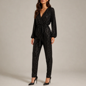 Women's dress detail view — chic — Julie Sequin Jumpsuit for every occasion — Sonverdano