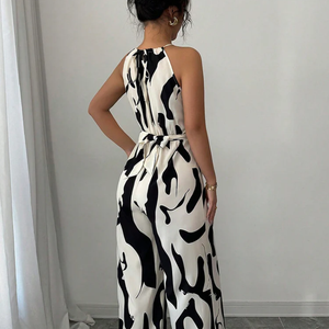 Women's dress detail view — chic — Lika Halterneck Jumpsuit for every occasion — Sonverdano