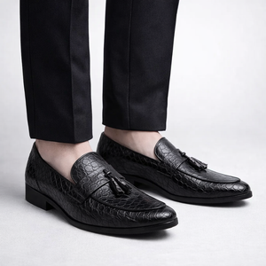 Men's lace loafers back view — versatile — Tino Croc Loafers for every occasion — Sonverdano