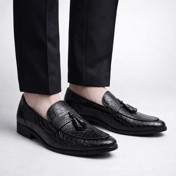Men's lace loafers back view — versatile — Tino Croc Loafers for every occasion — Sonverdano