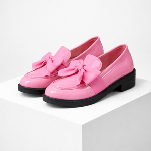 Women's pink loafers styled look — versatile — Phoebe Bow Loafers for every occasion — Sonverdano