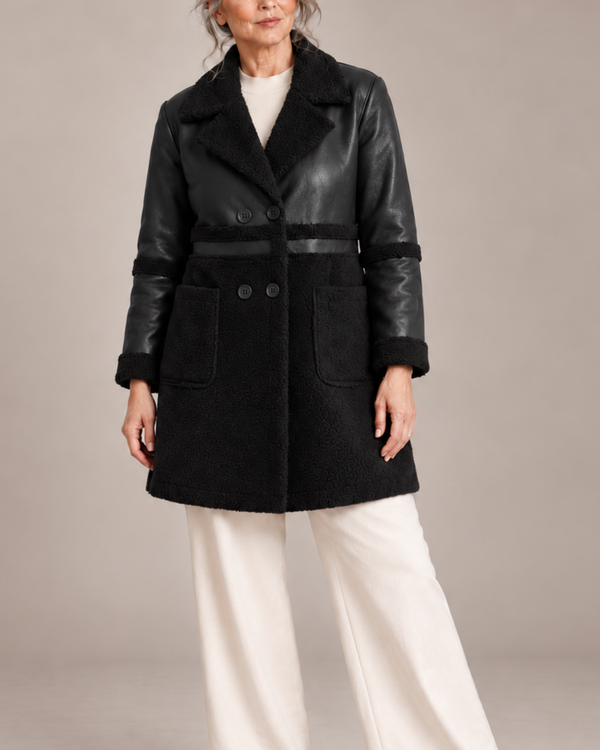 Women's jacket alternate angle — outerwear — Shanna Sherpa Coat for every occasion — Sonverdano