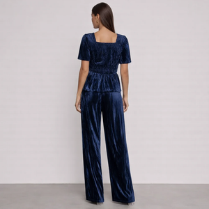 Women's black apparel velvet high-waisted — formal wear