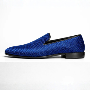 Men's velvet shoes close-up — versatile — Benedict Velvet Flat Shoes — Sonverdano