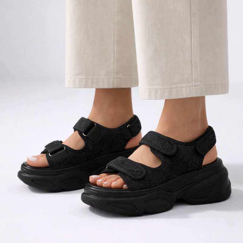 Women's sand sandals front view 1 — summer for every occasion — Lizzie Chunky Sandals — Sonverdano
