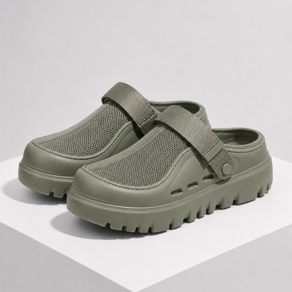 Women's green mesh sandals styled look — versatile — Kai Mesh Sandals — Sonverdano