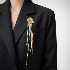 Women's fashion item alternate angle 2 — everyday — Shine Chain Lapel Pins — Sonverdano