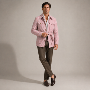 Men's cotton jacket close-up — outerwear — Leo Vanderbilt Jacket for every occasion — Sonverdano