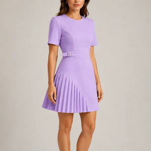 Women's dress side view — chic — Merelin Pleated Dress for every occasion — Sonverdano